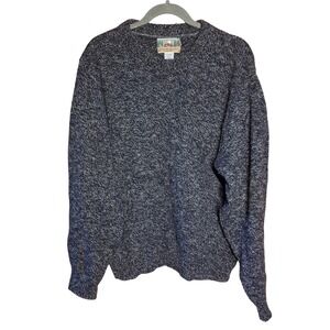 Eastern mountain sports EMS USA Made wool fisherman's sweater chunky knit Below